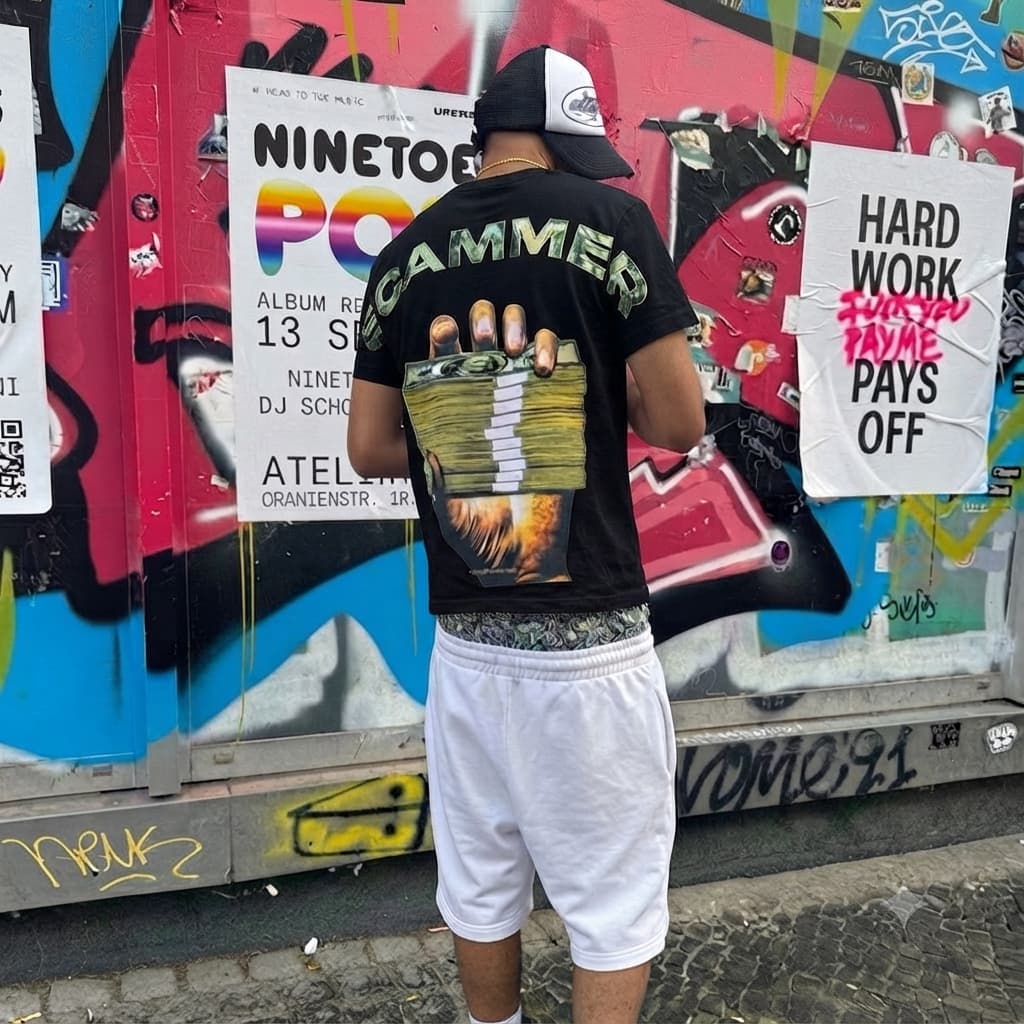 SCAMMER TEE BLACK